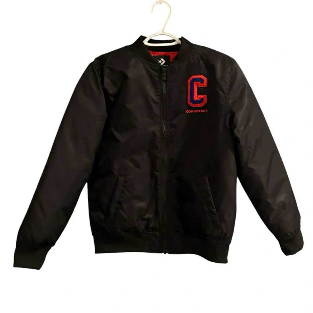 Converse Kids § C Chenille Bomber Bomber Jacket Size 12/13